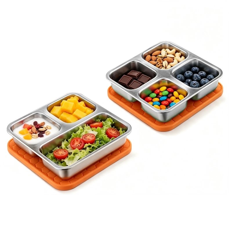 Food Snacks For Toddlers - Lancheira de Aço Inoxidável para Crianças