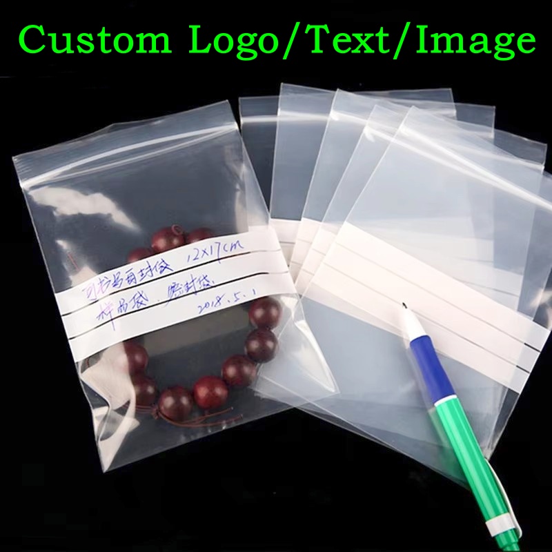 Logo Food Snack - 200 Sacos Plásticos Transparentes PE com