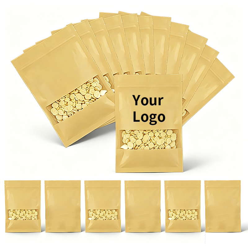 Sacos de papel kraft com fundo - Logo Food Snack avaliação e preço
