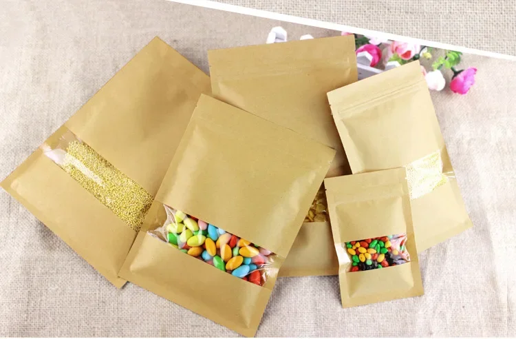 Sacos de papel kraft com fundo - Logo Food Snack avaliação e preço