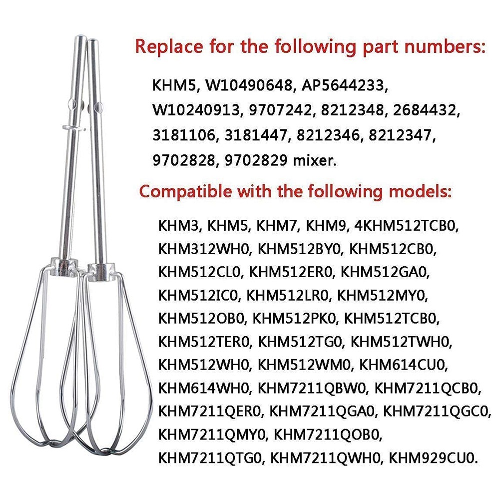 Batedores A56P-W10490648 & KHM - Kitchenaid Mixer Hand Mixer avaliação e preço